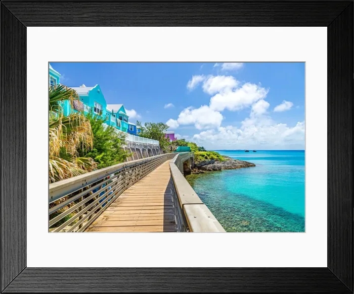 Framed Print : A pedestrian bridge on the Railway Trail footpath at Baileys Bay on the North Shore, Bermuda, Atlantic, Central America Framed Print : A pedestrian bridge on the Railway Trail footpath at Baileys Bay on the North Shore, Bermuda, Atlantic, Central America