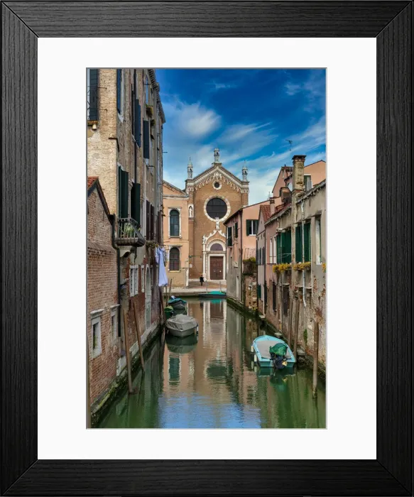 Framed Print : Rio Ca Brazzo with its typical Venetian houses, and the Church of the Madonna dell Orto in the background, Venice, UNESCO World Heritage Site, Veneto, Italy, Europe Framed Print : Rio Ca Brazzo with its typical Venetian houses, and the Church of the Madonna dell Orto in the background, Venice, UNESCO World Heritage Site, Veneto, Italy, Europe