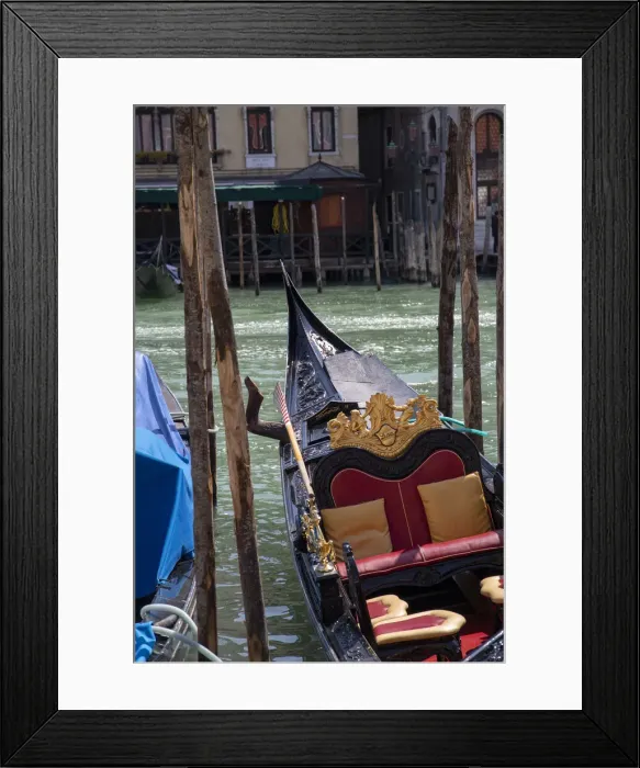 Framed Print : Gondola moored along a canal, Venice, UNESCO World Heritage Site, Veneto, Italy, Europe Framed Print : Gondola moored along a canal, Venice, UNESCO World Heritage Site, Veneto, Italy, Europe