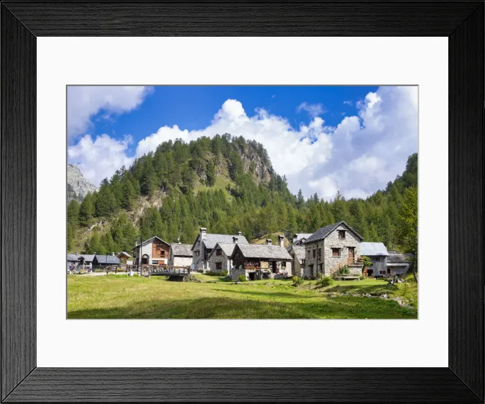 Framed Print : The small village of Crampiolo, Alpe Devero, Domodossola, Piedmont, Italy, Europe Framed Print : The small village of Crampiolo, Alpe Devero, Domodossola, Piedmont, Italy, Europe