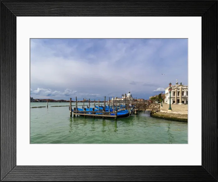 Framed Print : View of the Venetian lagoon with gondolas moored on the Grand Canal, Riva degli Schiavoni, Venice, UNESCO World Heritage Site, Veneto, Italy, Europe Framed Print : View of the Venetian lagoon with gondolas moored on the Grand Canal, Riva degli Schiavoni, Venice, UNESCO World Heritage Site, Veneto, Italy, Europe