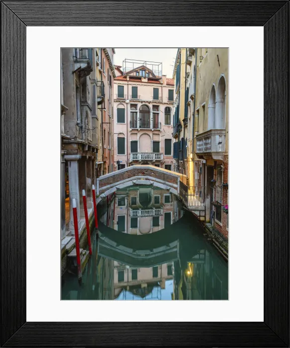 Framed Print : Reflections of houses and bridge in the canal, Sestiere San Marco, Venice, UNESCO World Heritage Site, Veneto, Italy, Europe Framed Print : Reflections of houses and bridge in the canal, Sestiere San Marco, Venice, UNESCO World Heritage Site, Veneto, Italy, Europe