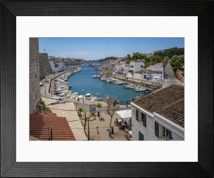 Framed Print : View of marina from an elevated position, Ciutadella, Menorca, Balearic Islands, Spain, Mediterranean, Europe Framed Print : View of marina from an elevated position, Ciutadella, Menorca, Balearic Islands, Spain, Mediterranean, Europe