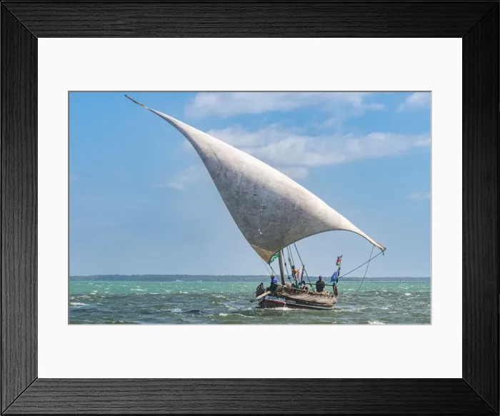 Framed Print : Traditional dhow sailing in the Indian Ocean, island of Lamu, Kenya, East Africa, Africa Framed Print : Traditional dhow sailing in the Indian Ocean, island of Lamu, Kenya, East Africa, Africa