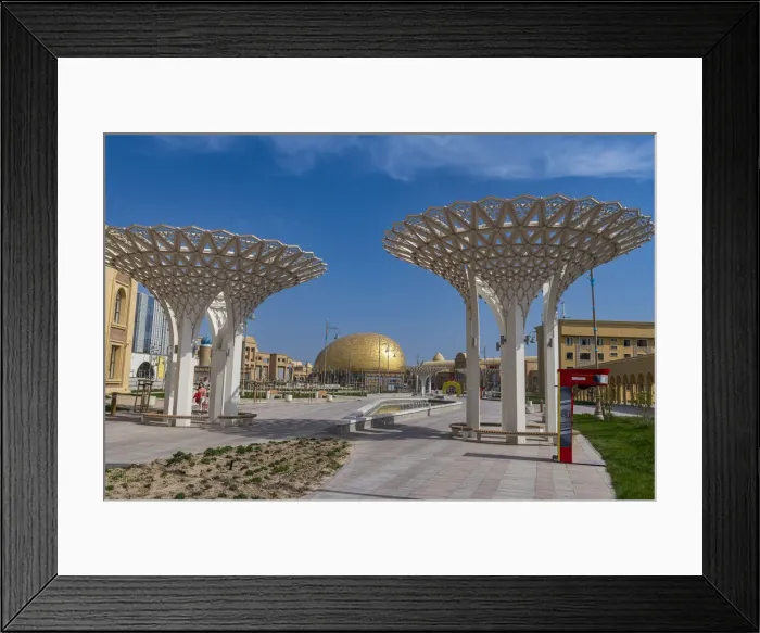 Framed Print : Modern pedestrian zone in Turkistan, Kazakhstan, Central Asia, Asia Framed Print : Modern pedestrian zone in Turkistan, Kazakhstan, Central Asia, Asia