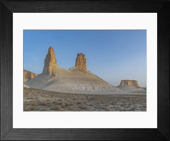 Framed Print : Early morning, Bozzhira Canyon, Ustyurt plateau, Mangystau, Kazakhstan, Central Asia, Asia
