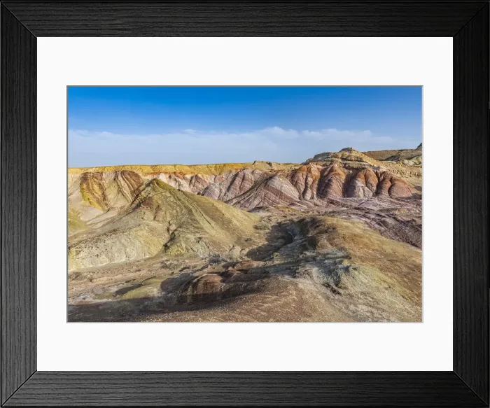Framed Print : Multiple coloured landscape, Kyzylkup, Mangystau, Kazakhstan, Central Asia, Asia Framed Print : Multiple coloured landscape, Kyzylkup, Mangystau, Kazakhstan, Central Asia, Asia