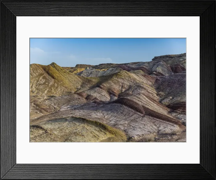 Framed Print : Multiple coloured landscape, Kyzylkup, Mangystau, Kazakhstan, Central Asia, Asia Framed Print : Multiple coloured landscape, Kyzylkup, Mangystau, Kazakhstan, Central Asia, Asia
