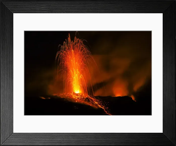 Framed Print : Lava bombs erupt from one of many vents on volcano, active for at least 2000 years, Stromboli, Aeolian Islands, UNESCO World Heritage Site, Sicily, Italy, Mediterranean, Europe Framed Print : Lava bombs erupt from one of many vents on volcano, active for at least 2000 years, Stromboli, Aeolian Islands, UNESCO World Heritage Site, Sicily, Italy, Mediterranean, Europe