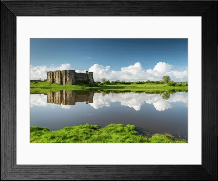 Framed Print : The magnificent ruins of Carew Castle reflected in the Mill Pond in spring, Carew, Pembrokeshire, Wales, United Kingdom, Europe Framed Print : The magnificent ruins of Carew Castle reflected in the Mill Pond in spring, Carew, Pembrokeshire, Wales, United Kingdom, Europe