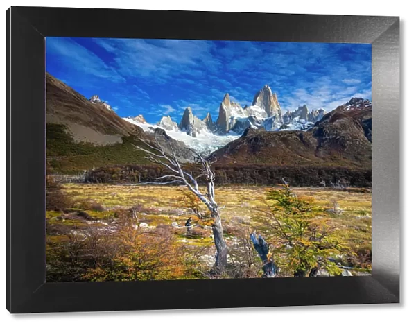 Scenic view of Fitz Roy mountain, Los Glaciares National Park, UNESCO World Heritage Site, Patagonia, Argentina, South America