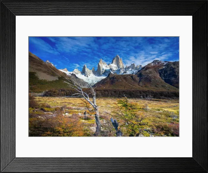 Framed Print : Scenic view of Fitz Roy mountain, Los Glaciares National Park, UNESCO World Heritage Site, Patagonia, Argentina, South America Framed Print : Scenic view of Fitz Roy mountain, Los Glaciares National Park, UNESCO World Heritage Site, Patagonia, Argentina, South America