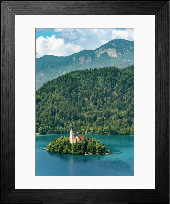 Framed Print : The Church of the Assumption of Mary on its own island, Lake Bled, Slovenia, Europe Framed Print : The Church of the Assumption of Mary on its own island, Lake Bled, Slovenia, Europe