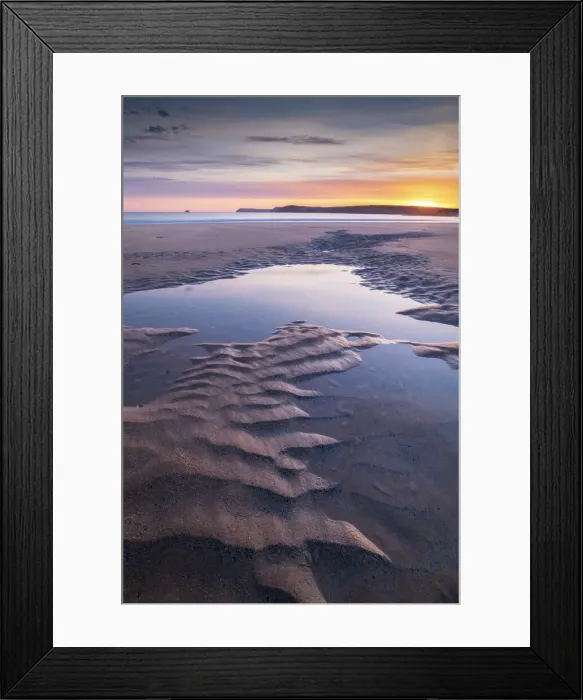 Framed Print : Sunrise over Harlyn Beach in North Cornwall, England, United Kingdom, Europe Framed Print : Sunrise over Harlyn Beach in North Cornwall, England, United Kingdom, Europe