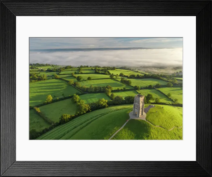 Framed Print : Early morning mists at St. Michaels Tower on Glastonbury Tor in Somerset, England, United Kingdom, Europe Framed Print : Early morning mists at St. Michaels Tower on Glastonbury Tor in Somerset, England, United Kingdom, Europe