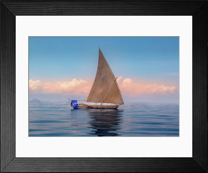 Framed Print : Traditional wooden sailing vessel at sea off the North West coast of Madagascar, Indian Ocean, Africa Framed Print : Traditional wooden sailing vessel at sea off the North West coast of Madagascar, Indian Ocean, Africa