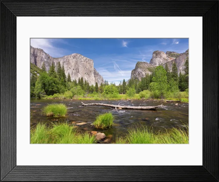 Framed Print : El Capitan and the Yosemite Valley from the Merced River at Valley View, Yosmeite National Park, UNESCO World Heritage Site, California, United States of America, North America Framed Print : El Capitan and the Yosemite Valley from the Merced River at Valley View, Yosmeite National Park, UNESCO World Heritage Site, California, United States of America, North America