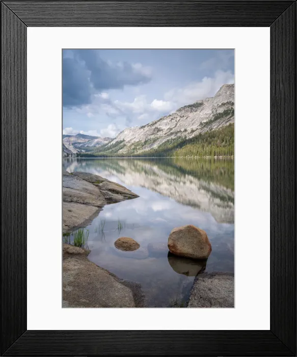 Framed Print : Mountain reflections in the tranquil waters of Tenaya Lake in Yosemite National Park, UNESCO World Heritage Site, California, United States of America, North America Framed Print : Mountain reflections in the tranquil waters of Tenaya Lake in Yosemite National Park, UNESCO World Heritage Site, California, United States of America, North America