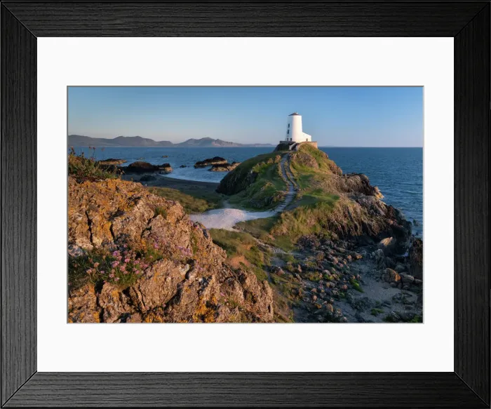 Framed Print : Twr Mawr lighthouse on Llanddwyn Island backed by the Lleyn Peninsula, near Newborough, Anglesey, North Wales, United Kingdom, Europe Framed Print : Twr Mawr lighthouse on Llanddwyn Island backed by the Lleyn Peninsula, near Newborough, Anglesey, North Wales, United Kingdom, Europe