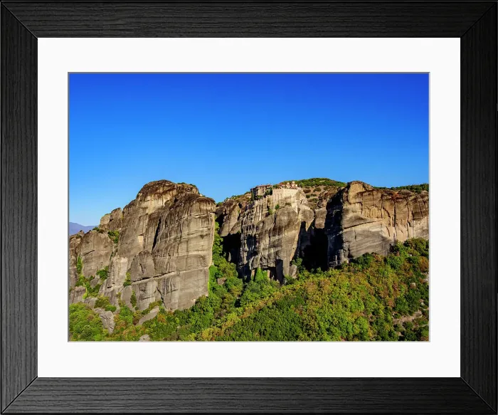 Framed Print : View towards the Monastery of Varlaam, Meteora, UNESCO World Heritage Site, Thessaly, Greece, Europe Framed Print : View towards the Monastery of Varlaam, Meteora, UNESCO World Heritage Site, Thessaly, Greece, Europe
