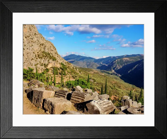 Framed Print : Delphi Archaeological Site, Pleistos River Valley, Delphi, UNESCO World Heritage Site, Phocis, Greece, Europe Framed Print : Delphi Archaeological Site, Pleistos River Valley, Delphi, UNESCO World Heritage Site, Phocis, Greece, Europe