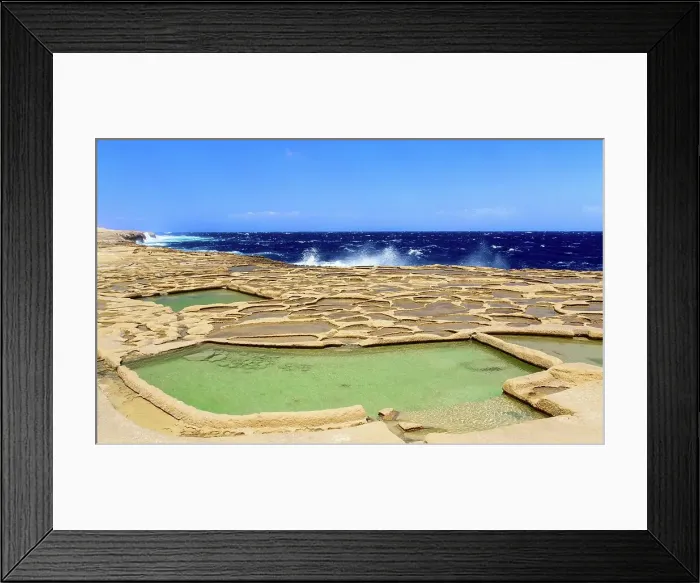Framed Print : Salt pans at Xwejni, near Zebbug, Gozo, Malta, Mediterranean, Europe Framed Print : Salt pans at Xwejni, near Zebbug, Gozo, Malta, Mediterranean, Europe