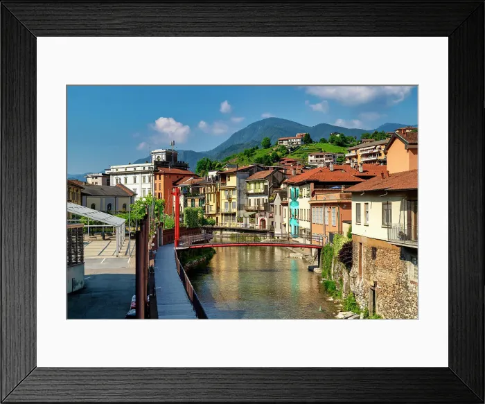 Framed Print : Promenade in the historic center, Omegna, Lake Orta, Verbania district, Piedmont, Italian Lakes, Italy, Europe Framed Print : Promenade in the historic center, Omegna, Lake Orta, Verbania district, Piedmont, Italian Lakes, Italy, Europe