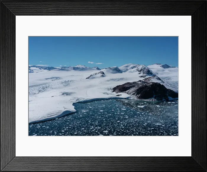 Framed Print : Aerial view of Larsen Inlet glacier, Weddell Sea, Antarctica, Polar Regions Framed Print : Aerial view of Larsen Inlet glacier, Weddell Sea, Antarctica, Polar Regions