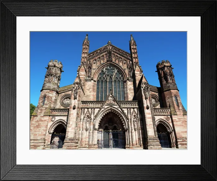 Framed Print : West Front of Hereford Cathedral, Hereford, Herefordshire, England, United Kingdom, Europe Framed Print : West Front of Hereford Cathedral, Hereford, Herefordshire, England, United Kingdom, Europe