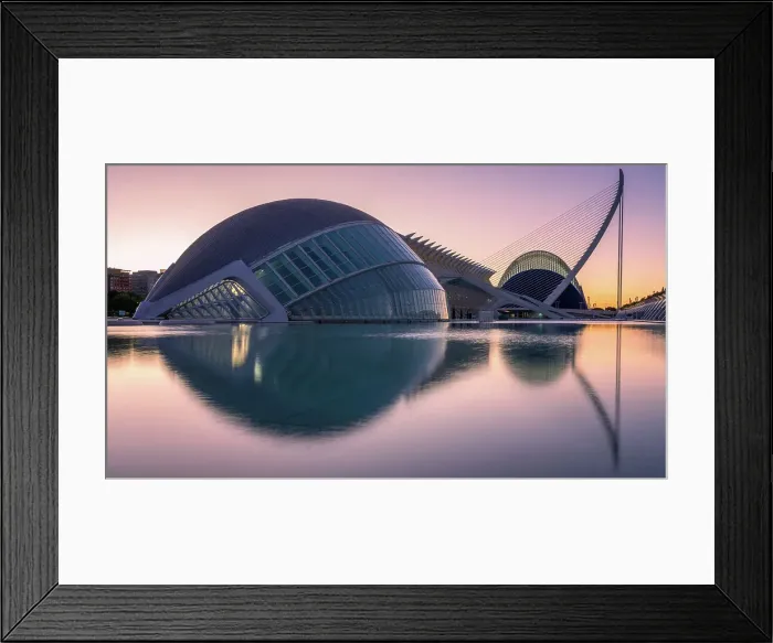 Framed Print : City of Arts and Sciences at sunrise, Hemisferic, Valencia, Spain, Europe Framed Print : City of Arts and Sciences at sunrise, Hemisferic, Valencia, Spain, Europe