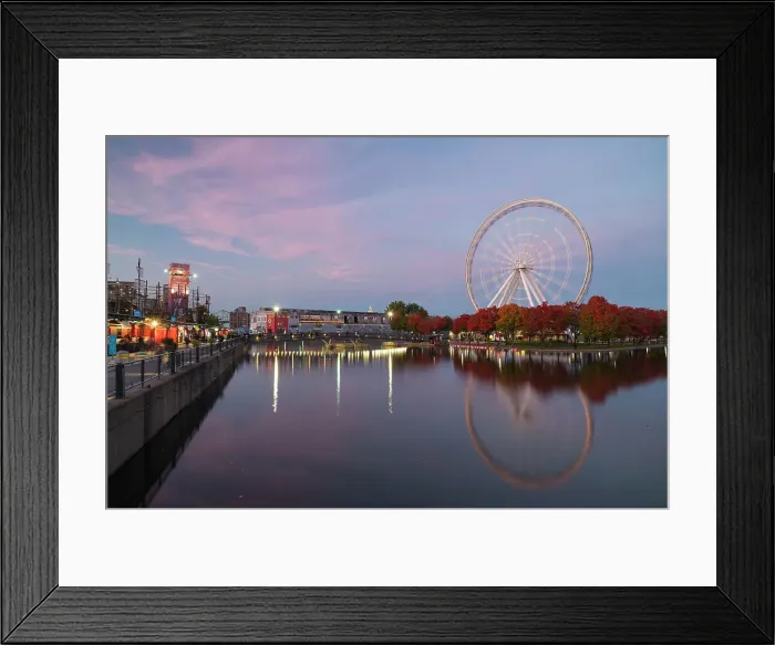 Framed Print : Ferris Wheel at La Grande Roue de Montreal at sunset, Old Port of Montreal Framed Print : Ferris Wheel at La Grande Roue de Montreal at sunset, Old Port of Montreal