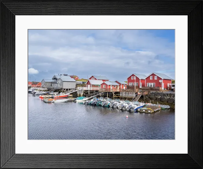 Framed Print : View of Nes harbor on Vega Island, one of about 6, 500 islands and skerries in the Vega Archipelago, Norway Framed Print : View of Nes harbor on Vega Island, one of about 6, 500 islands and skerries in the Vega Archipelago, Norway
