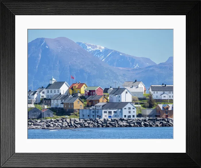Framed Print : A view of the village of Bjornsund, abandoned in 1968 to full time residents, Hustadvika Municipality, Norway Framed Print : A view of the village of Bjornsund, abandoned in 1968 to full time residents, Hustadvika Municipality, Norway