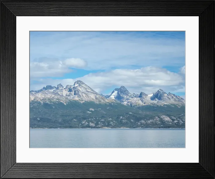 Framed Print : View of the Andes Mountains and Notofagus forest in Lago Acigami, Tierra del Fuego, Argentina Framed Print : View of the Andes Mountains and Notofagus forest in Lago Acigami, Tierra del Fuego, Argentina