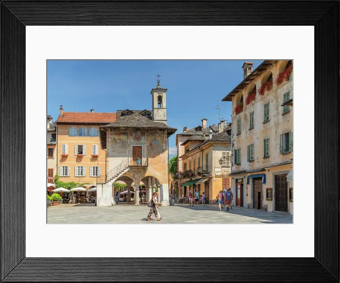Framed Print : Palazotto della Comunita, Piazza Motta, Orta San Giulio, Lake Orta, Lago d'Orta, Piedmont, Italy Framed Print : Palazotto della Comunita, Piazza Motta, Orta San Giulio, Lake Orta, Lago d'Orta, Piedmont, Italy