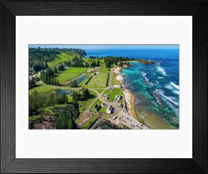 Framed Print : Aerial of the Unesco world heritage site Kingston and Arthur's Vale Historic Area, Norfolk island, Australia Framed Print : Aerial of the Unesco world heritage site Kingston and Arthur's Vale Historic Area, Norfolk island, Australia