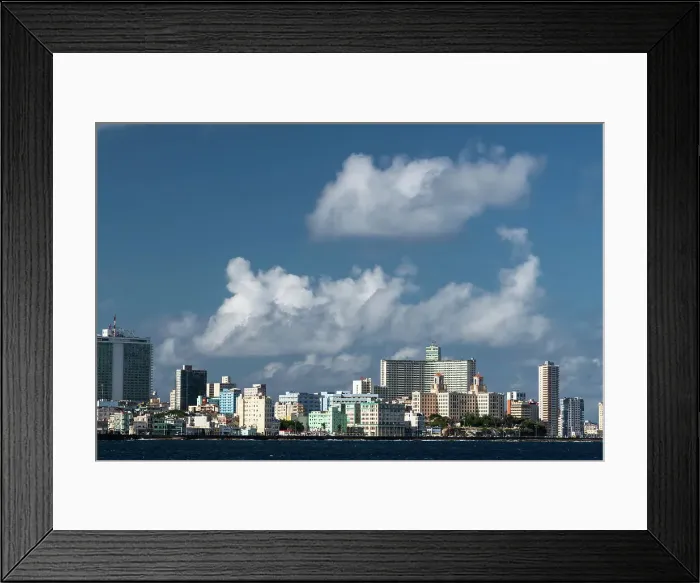 Framed Print : View of Modern Havana coastline from the sea, Havana, Cuba, West Indies, Caribbean, Central America Framed Print : View of Modern Havana coastline from the sea, Havana, Cuba, West Indies, Caribbean, Central America