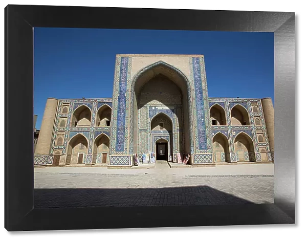 Iwan Facade, Madrasah Mirzo Ulugh Bek, 1417, UNESCO World Heritage Site, Bukhara, Uzbekistan, Central Asia, Asia