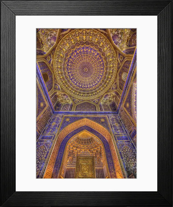Framed Print : Interior, Tilla-Kari Mosque, completed 1660, Registan Square, UNESCO World Heritage Site, Samarkand, Uzbekistan, Central Asia, Asia Framed Print : Interior, Tilla-Kari Mosque, completed 1660, Registan Square, UNESCO World Heritage Site, Samarkand, Uzbekistan, Central Asia, Asia