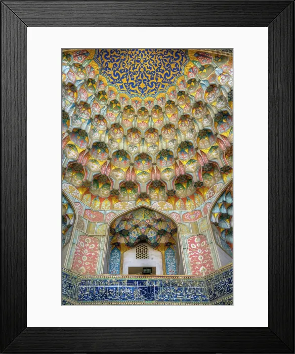 Framed Print : Honeycomb Vaulting (Muqarnas) on Entrance Iwan, Abdulaziz Khan Madrasah, 1652, UNESCO World Heritage Site, Bukhara, Uzbekistan, Central Asia, Asia Framed Print : Honeycomb Vaulting (Muqarnas) on Entrance Iwan, Abdulaziz Khan Madrasah, 1652, UNESCO World Heritage Site, Bukhara, Uzbekistan, Central Asia, Asia