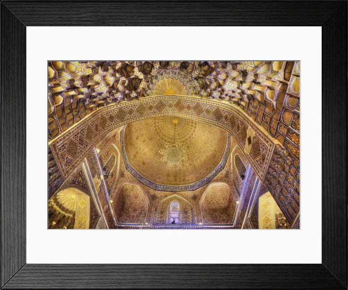 Framed Print : Interior, Gur-E-Amir Complex (Mausoleum), built 1403, Burial Site of Amir Temir, UNESCO World Heritage Site, Samarkand, Uzbekistan, Central Asia, Asia Framed Print : Interior, Gur-E-Amir Complex (Mausoleum), built 1403, Burial Site of Amir Temir, UNESCO World Heritage Site, Samarkand, Uzbekistan, Central Asia, Asia