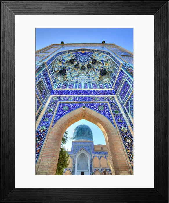 Framed Print : Entrance, Muqarnas (Honeycomb Vaulting), Gur-E-Amir Mausoleum, built 1403, Burial Site of Amir Temir, UNESCO World Heritage Site, Samarkand, Uzbekistan, Central Asia, Asia Framed Print : Entrance, Muqarnas (Honeycomb Vaulting), Gur-E-Amir Mausoleum, built 1403, Burial Site of Amir Temir, UNESCO World Heritage Site, Samarkand, Uzbekistan, Central Asia, Asia