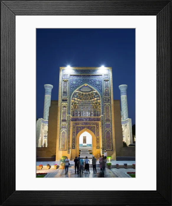 Framed Print : Evening, Gur-E-Amir Complex (Mausoleum), built 1403, Burial Site of Amir Temir, UNESCO World Heritage Site, Samarkand, Uzbekistan, Central Asia, Asia Framed Print : Evening, Gur-E-Amir Complex (Mausoleum), built 1403, Burial Site of Amir Temir, UNESCO World Heritage Site, Samarkand, Uzbekistan, Central Asia, Asia