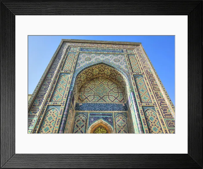Framed Print : Entrance Gateway, Shah-I-Zinda, UNESCO World Heritage Site, Samarkand, Uzbekistan, Central Asia, Asia Framed Print : Entrance Gateway, Shah-I-Zinda, UNESCO World Heritage Site, Samarkand, Uzbekistan, Central Asia, Asia