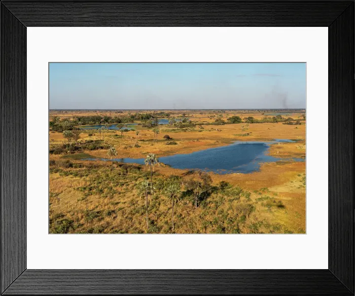 Framed Print : Aerial view of the Okavango Delta, UNESCO World Heritage Site, Botswana, Africa