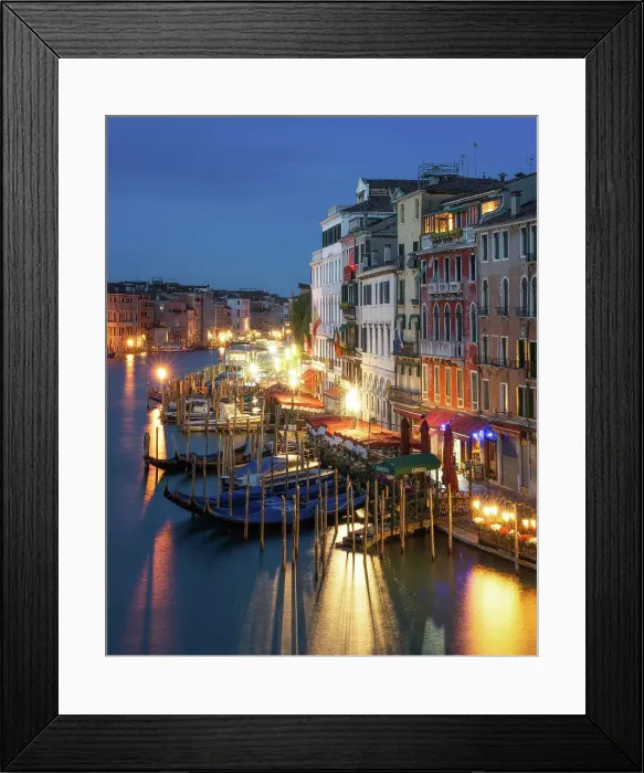 Framed Print : Rialto at twilight, Venice, UNESCO World Heritage Site, Veneto, Italy, Europe