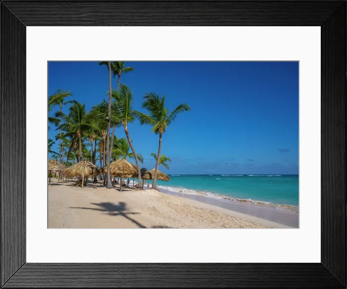 Framed Print : View of palm trees on Bavaro Beach, Punta Cana, Dominican Republic, West Indies, Caribbean, Central America Framed Print : View of palm trees on Bavaro Beach, Punta Cana, Dominican Republic, West Indies, Caribbean, Central America