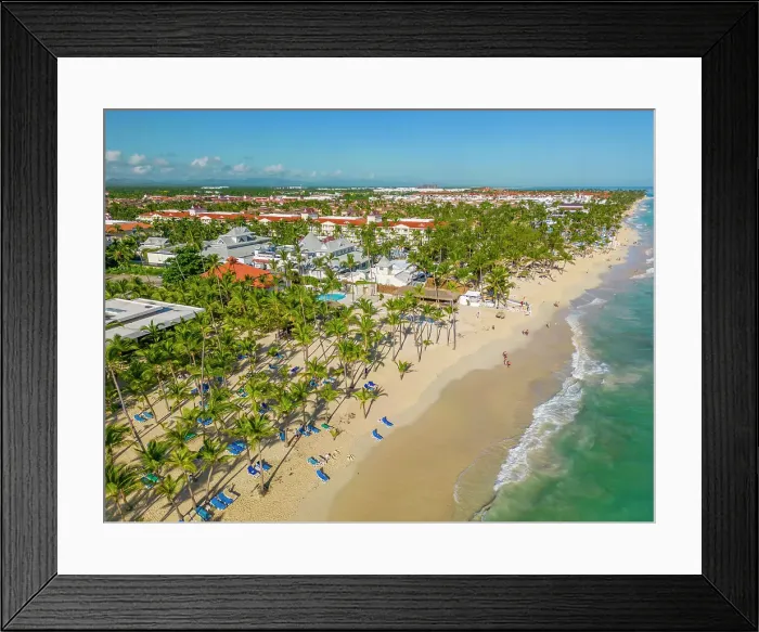 Framed Print : Aerial view of Bavaro Beach, Punta Cana, Dominican Republic, West Indies, Caribbean, Central America Framed Print : Aerial view of Bavaro Beach, Punta Cana, Dominican Republic, West Indies, Caribbean, Central America