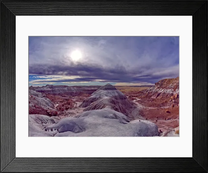 Framed Print : A ridge of purple bentonite clay jutting out into Jasper Forest at Petrified Forest National Park, Arizona, United States of America, North America Framed Print : A ridge of purple bentonite clay jutting out into Jasper Forest at Petrified Forest National Park, Arizona, United States of America, North America