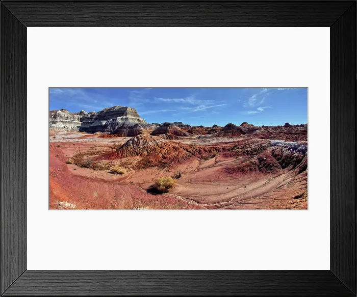 Framed Print : The red bentonite hills of the Red Basin in Petrified Forest National Park, Arizona, United States of America, North America Framed Print : The red bentonite hills of the Red Basin in Petrified Forest National Park, Arizona, United States of America, North America